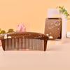 Tan Mujiang Wooden Comb & Mirror Gift Set