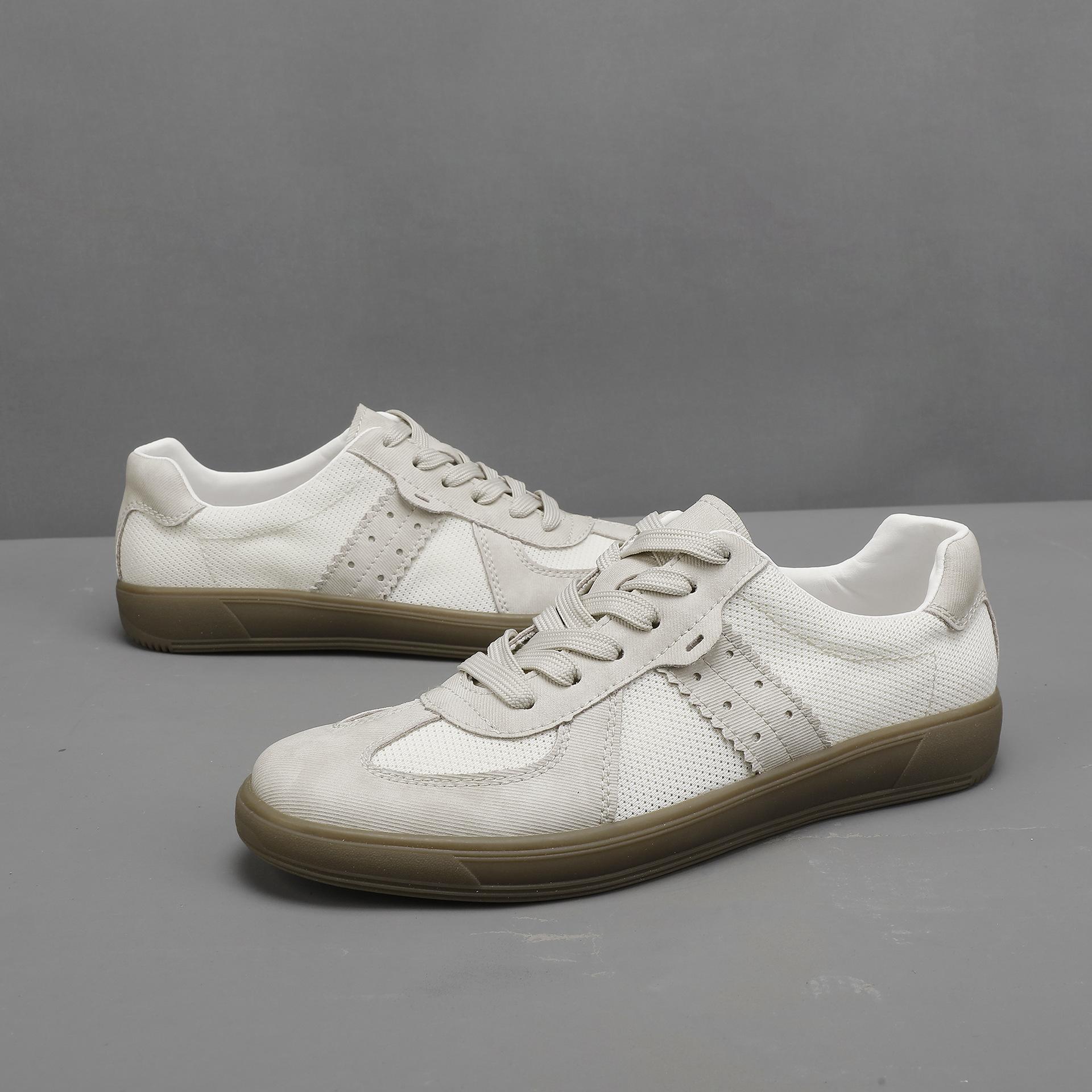 

Men s Shoes Summer 2025 New American Retro Style Versatile Men s Sneakers Niche Design Breathable Casual Shoes 37 бежевый