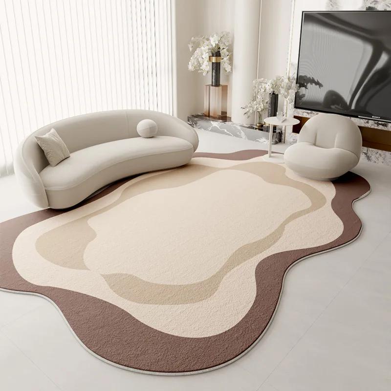 Nordic Style Cloakroom Rug Irregular shape Plush Floor Mat Fluffy Soft Rugs for Bedroom Minimalist Living Room Decoration Carpet