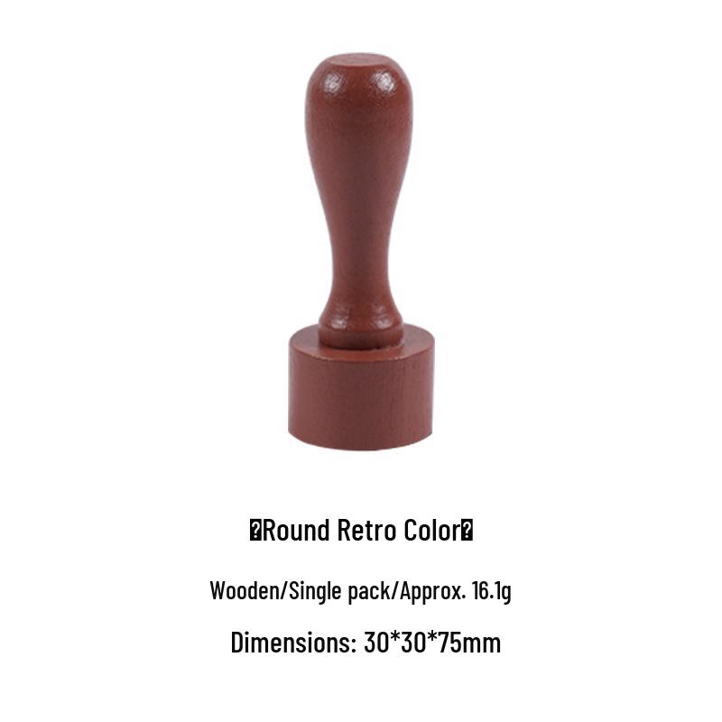 Wooden Handle Rubber Stamp for DIY Journaling