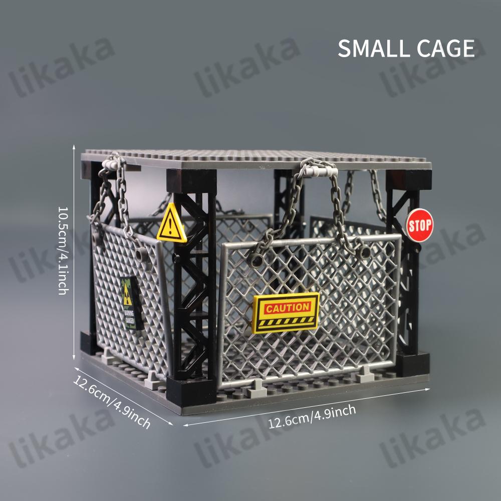 MOC Budynek Więzienia Wojskowego Klocki Wojskowy Obszar Zastrzeżony Klocki Pułapki Zestawy Zabawek DIY Klocki Konstrukcyjne Zabawki dla Chłopców Prezenty