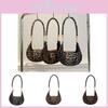 Chic Pu Leather Crescent Handbag With Leopard Print For Trendy Women Everyday Use
