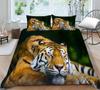 3D Tiger Pattern Quilt Cover Home Bedding Set AU Full Size Single/Double Home Decoration