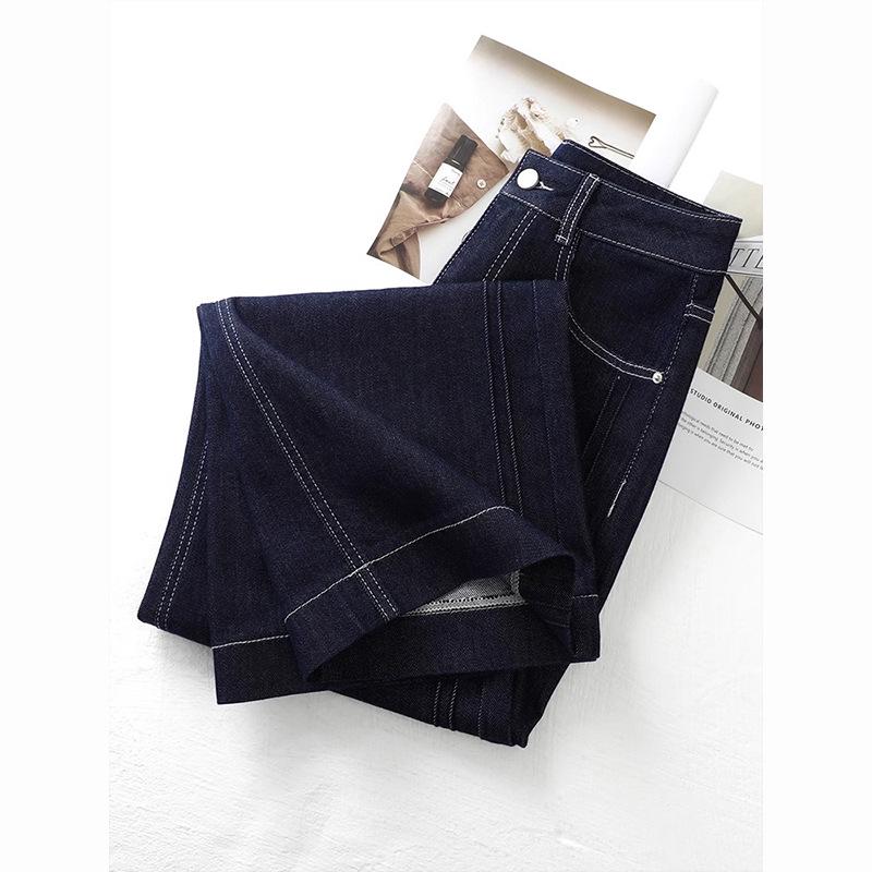 2025 Spring Women's High-Waisted Slimming Wide-Leg Jeans - Casual Straight-Leg Pants