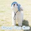 Adjustable Strap Puppy Sun Protection Cap with Ear Holes Cat Baseball Cap  Daily Wear