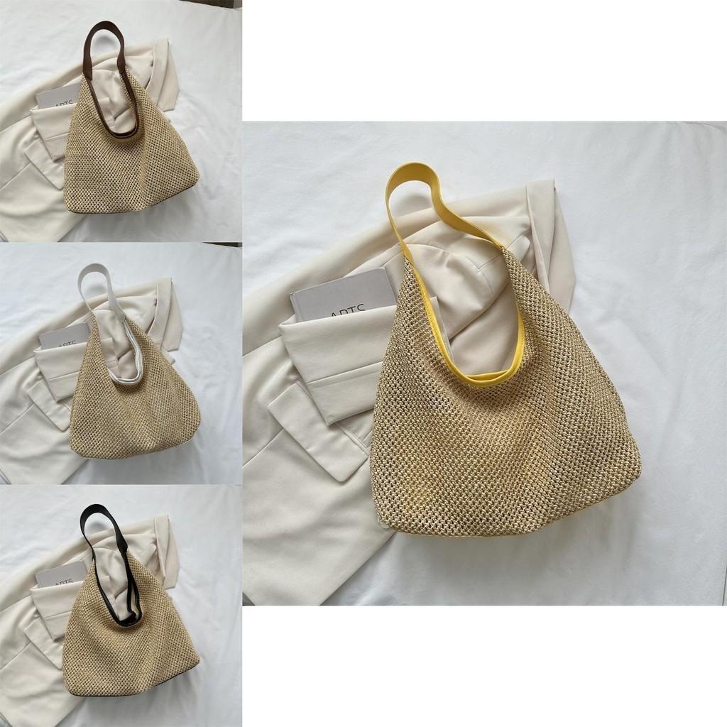 Stylish Large Capacity Woven Tote Bag For Women Trendy Casual Handbag 2023 Summer
