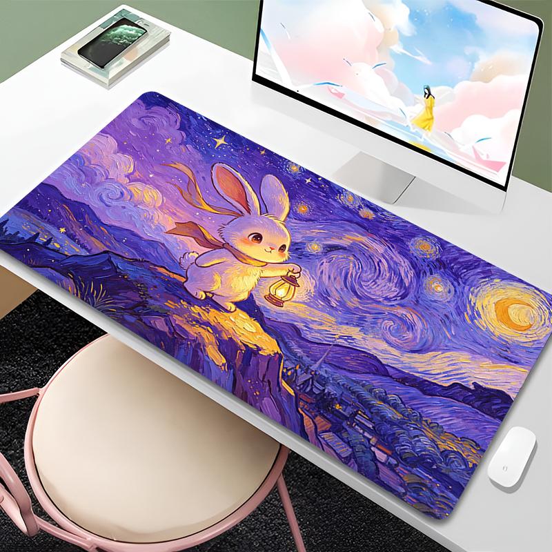 Cute Rabbit Mouse Pad kawaii Gaming Accessories NonSlip Large Keyboard Notbook Carpet Rubber Computer Desk Mat PC Gamer MousePad