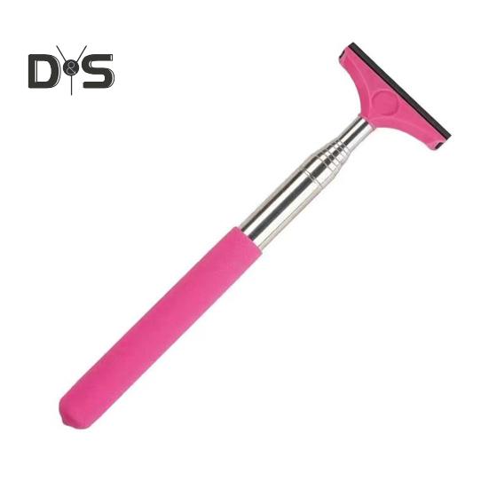 

Стеклоочиститель заднего вида с длинной ручкой, компактный дизайн, портативный телескопический очиститель автомобильного зеркала, инструмент для чистки автомобиля розовый