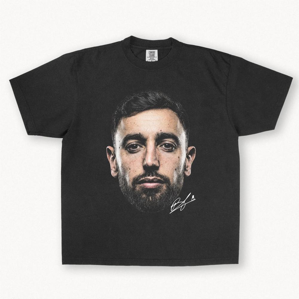 Bruno Fernandes Graphic Tee – Football Autographed Streetwear Shirt – Premium Cotton Unisex T-shirt 4XL