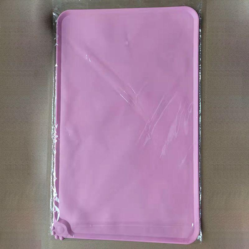 

WTEMPO силиконовый коврик для еды для домашних животных, водонепроницаемый и маслостойкий коврик для еды для кошек, моющийся и протираемый коврик для миски для собак, большой коврик для еды для собак 47*30cm розовый