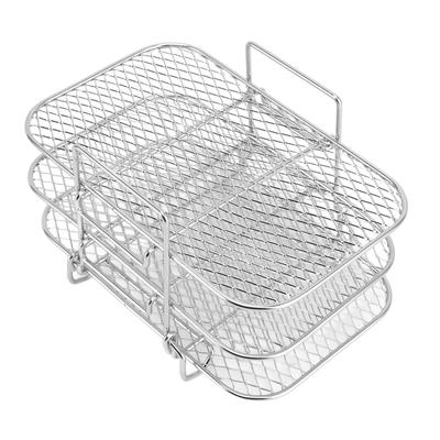 Fryer Rack 3 Layer Design Grill Rack Stainless Steel Dehydrator Rack Accessories Even Heating