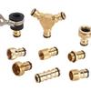 1/2/5Pcs Brass Garden Hose Quick Connectors - Universal 1/2" & 3/4" Tap Fittings for Water Hose Pipes