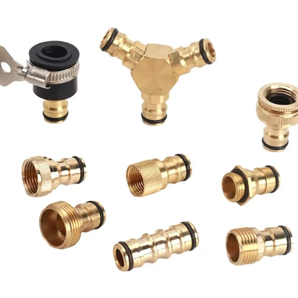 1/2/5Pcs Brass Garden Hose Quick Connectors - Universal 1/2" & 3/4" Tap Fittings for Water Hose Pipes