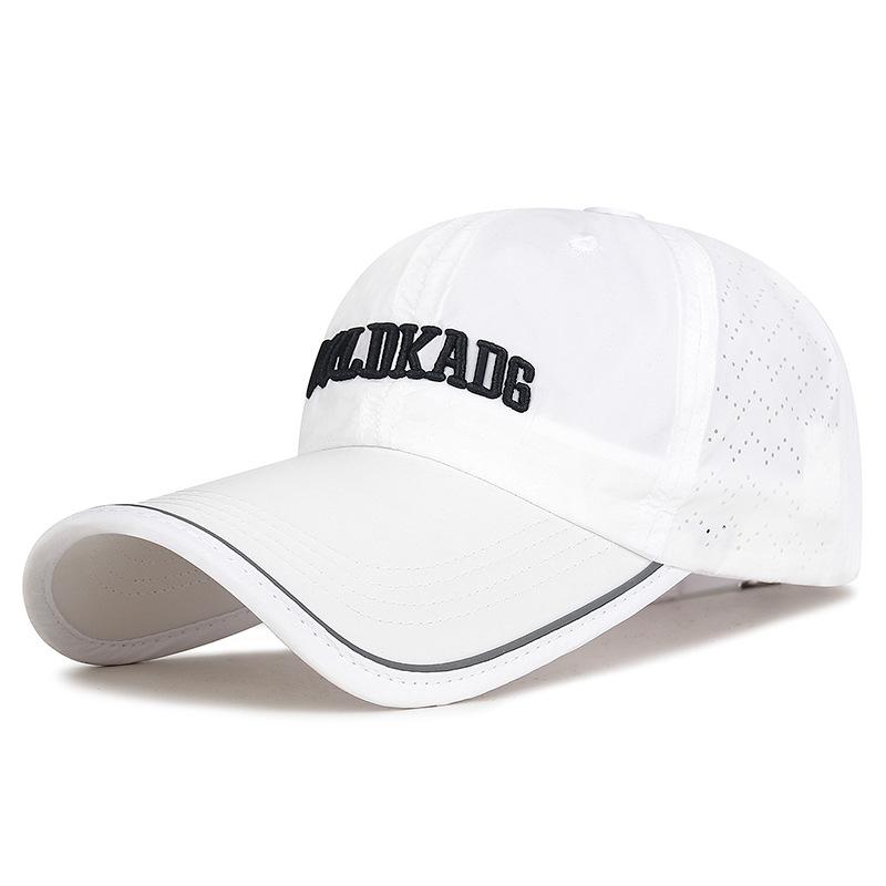Summer Long Brim Reflective Quick-Drying Cap Lightweight Breathable Embroidered Letter Outdoor Sunshade Baseball Cap