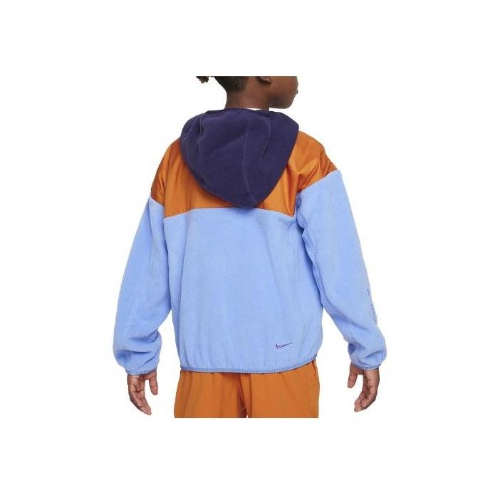 Nike ACG Wolf Tree Letter Print Color Block Hooded Sports Sweatshirt Kids sweatshirt Sky-Blue FD5955-450