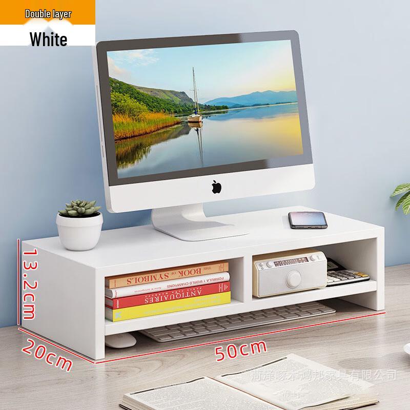 MiLing Wooden Desktop Monitor Riser with Storage