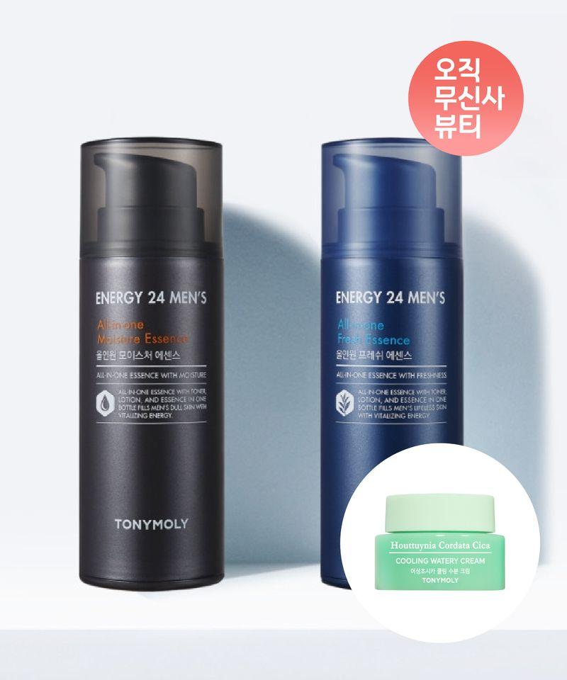 Energy 24 Men s All-in-One Essence 120ml (Moisture/Fresh) (+Houttuynia Cordata Cica Cooling Moisturizing Cream 8ml) Moisture