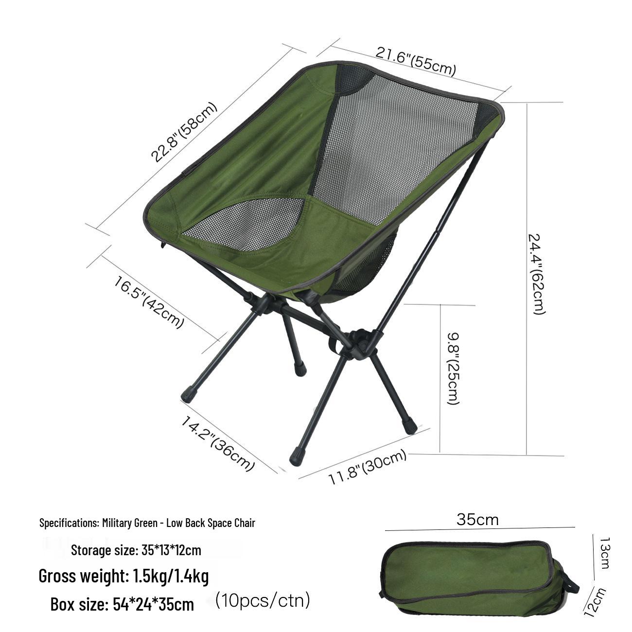 Складное кресло-луна с лягушачьими лапками: Портативное уличное кресло-реклайнер со спинкой для кемпинга, рыбалки и мотоциклизма