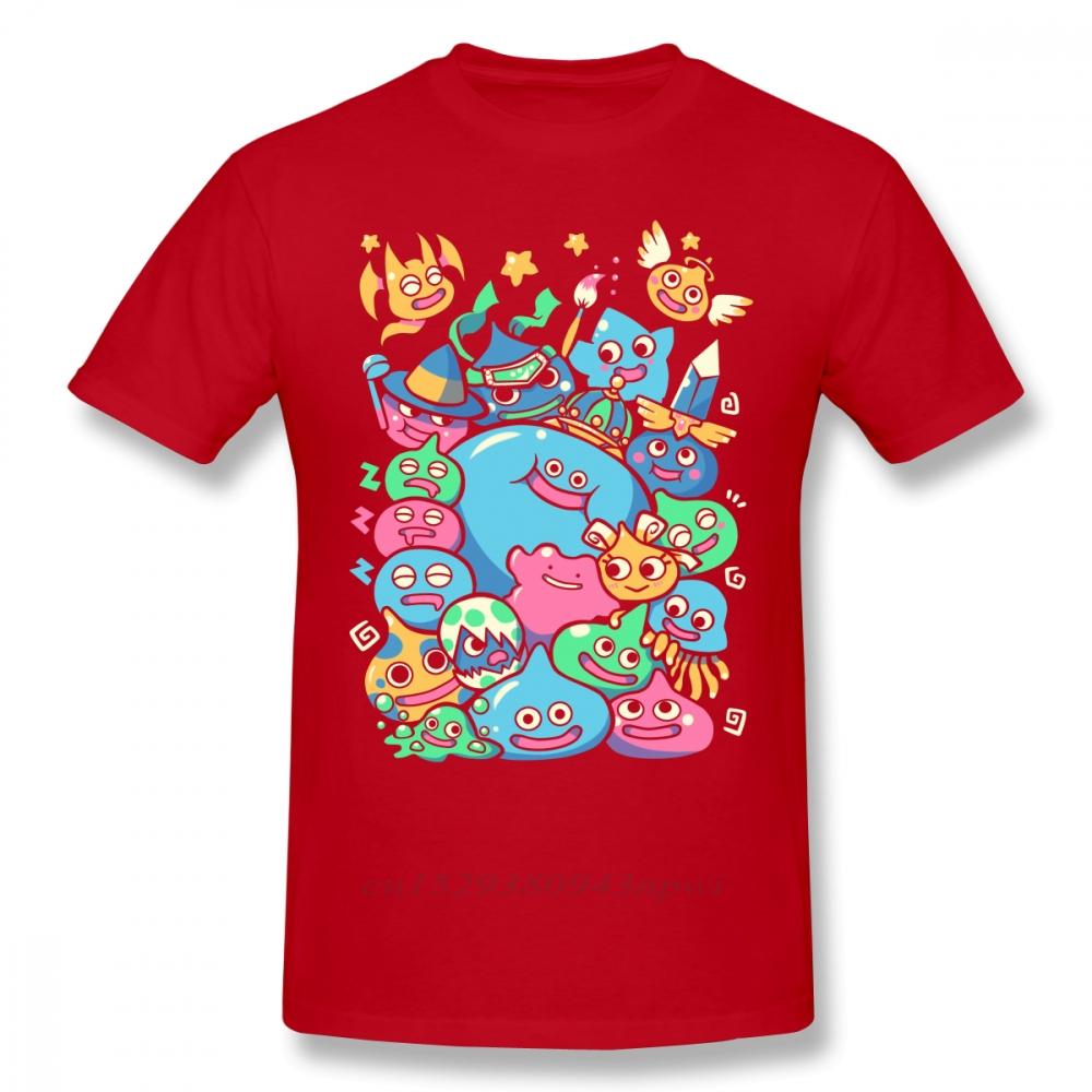 Dragon Quest T Shirt Slime Party TShirt Funny Beach Tee Shirt 100 Cotton Printed Unisex Short Sleeves Oversize Tshirt