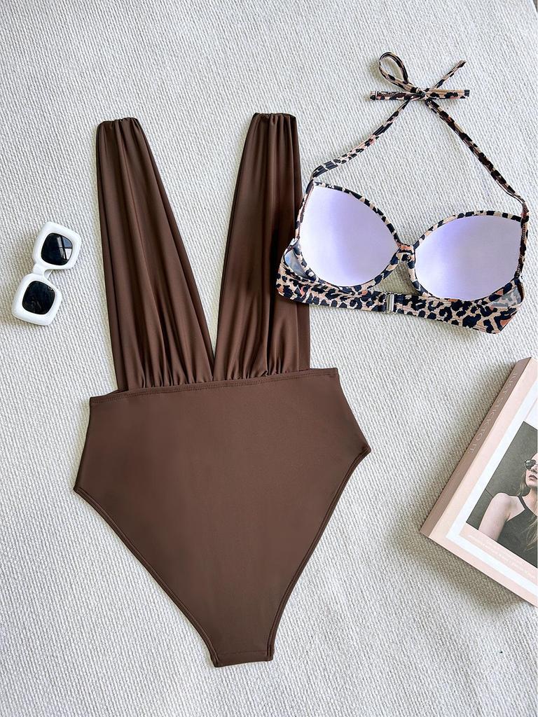 2025 Sexy High-Waisted Push-Up Bikini Set for Women