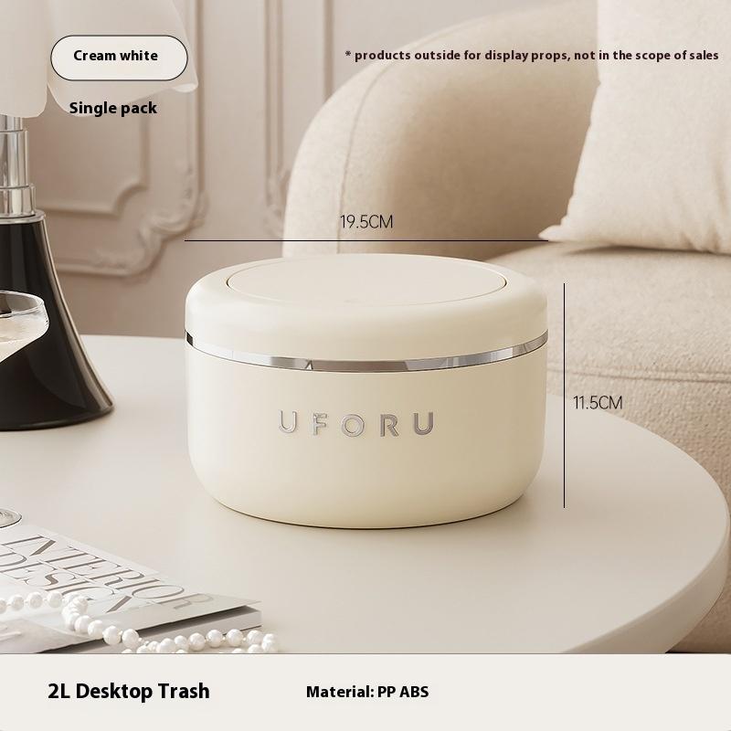 

Desktop Trash Can with Pop-up Lid Household Paper Waste Bin Large-capacity Bathroom Toilet Waterproof Garbage Storage Box