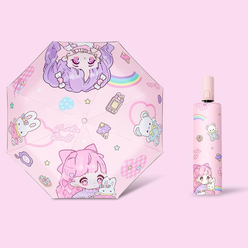 

Безопасные и антиоткатные полностью автоматические детские зонты, прозрачные автоматические складные зонты для детей мужского и женского пола.