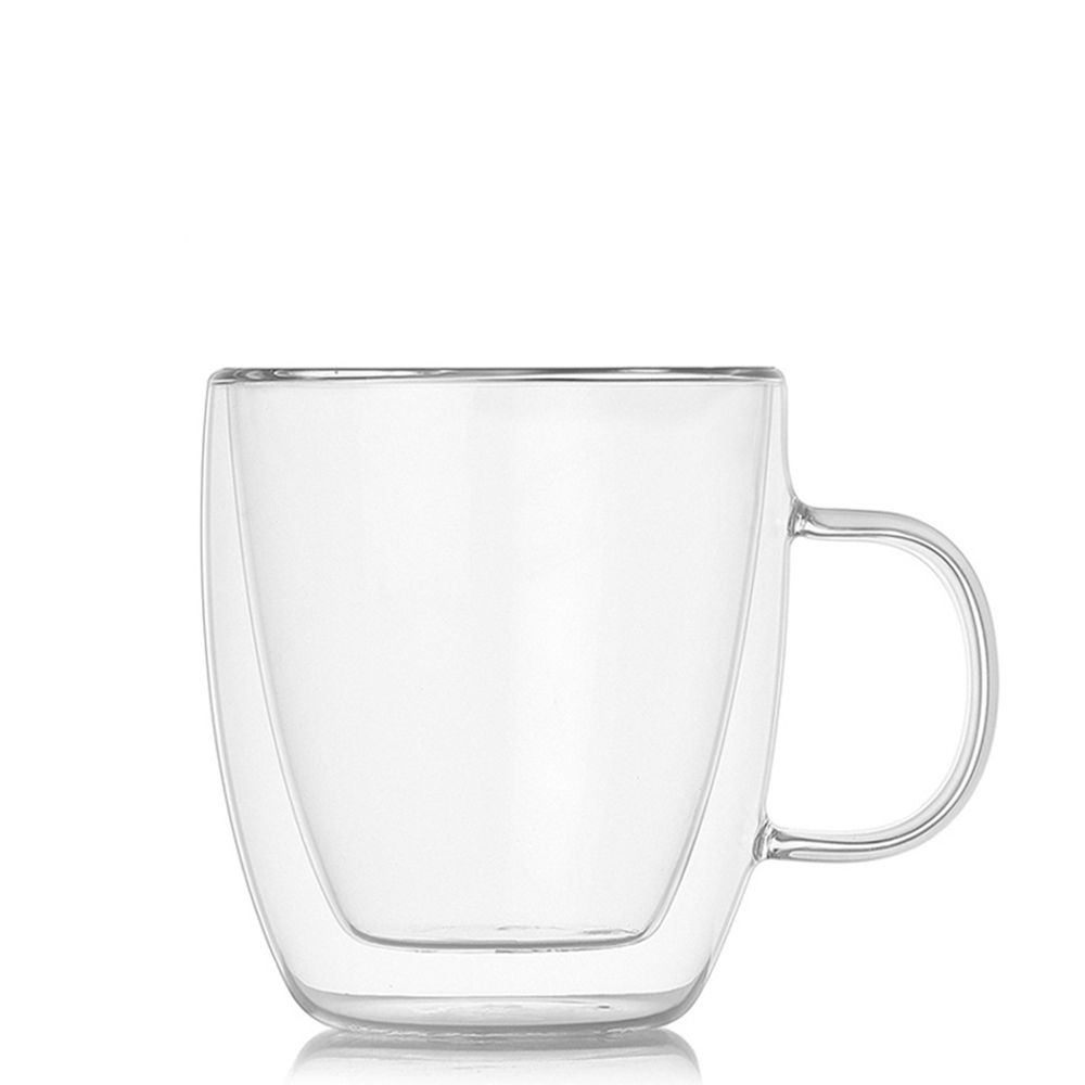 

Завтрак с ручкой для сока молока Кухонная чашка из изолированного стекла Стаканы для питья Кофейная кружка Чайная чашка 180ML