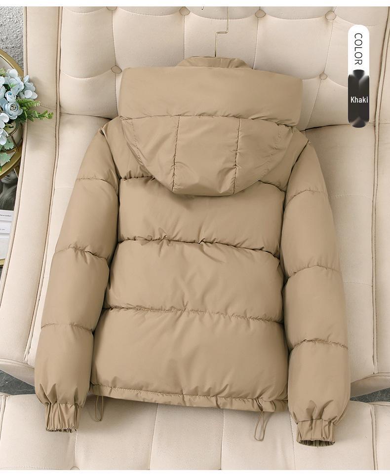 Women's Hooded Down Jacket - Short, Thickened, Trendy Korean Style for Petite Winter 2026