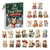 Corgi Figurines Gift Set 2026 Christmas Advent Calendar, 24 Days Acrylic Dog Ornaments Countdown 2D Fun Miniature Characters Holiday Pendants for Xmas