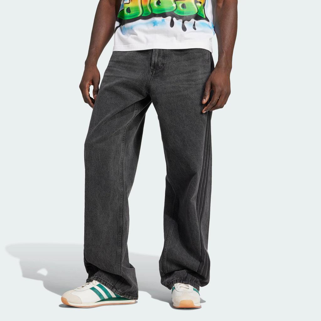 adidas Originals Adilenium Season 3 Loose Fit Denim Pants Black JY6291