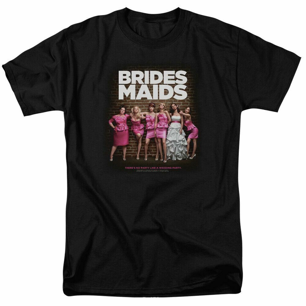 Bridesmaids Maids Poster T Shirt Mens Licensed Wedding Movie Tee Black S