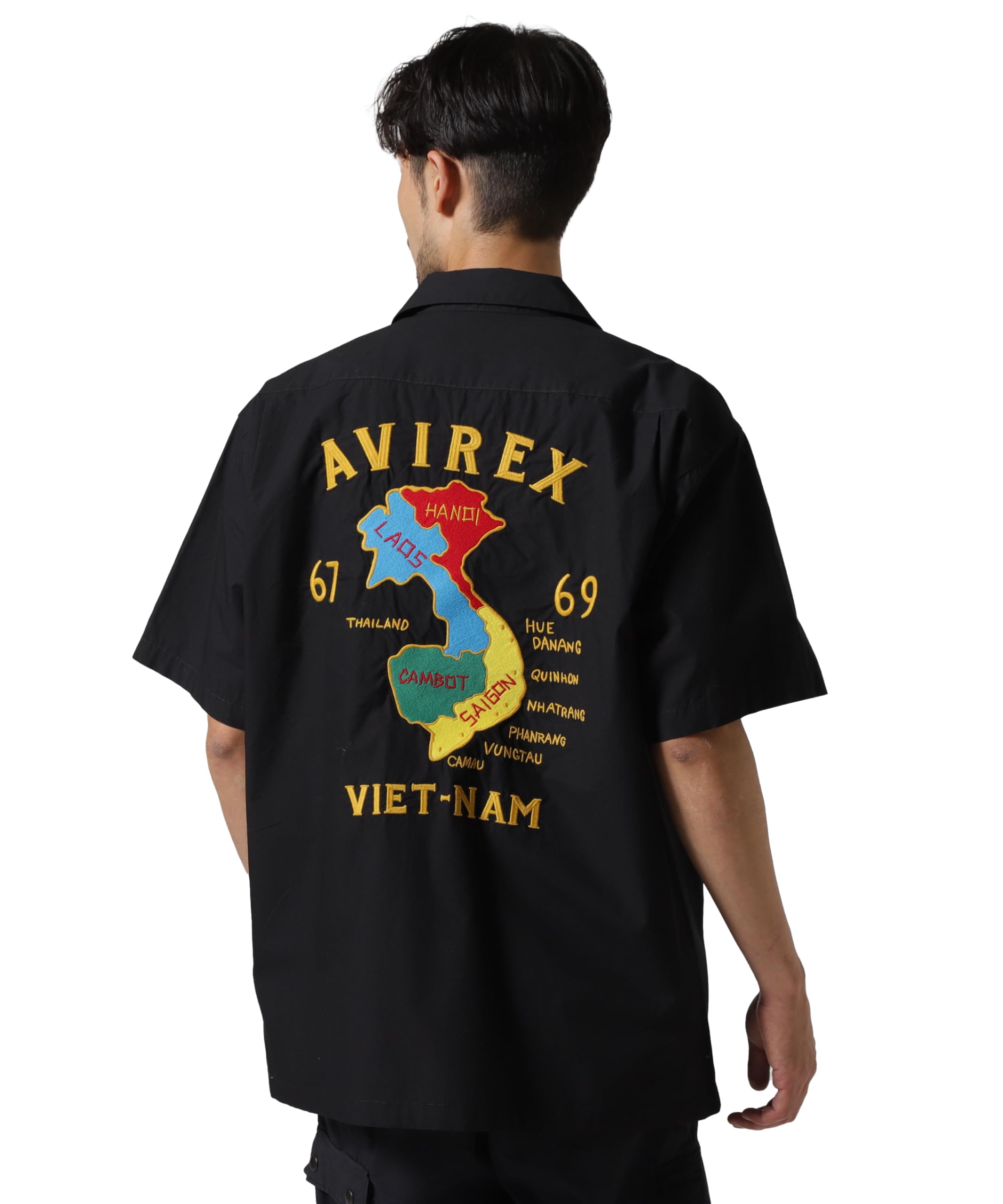 

AVIREX VIETNAM SHIRT (WEB&DEPOT Exclusive) Men s Short Sleeve Shirt M 010 black 783-5123020