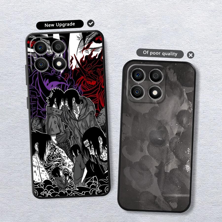Case for Honor X5b 200 400 Lite X7 X9a X8 X6 90 Magic5Lite 70 8X Black Soft Phone Cover Anime Man Itachi