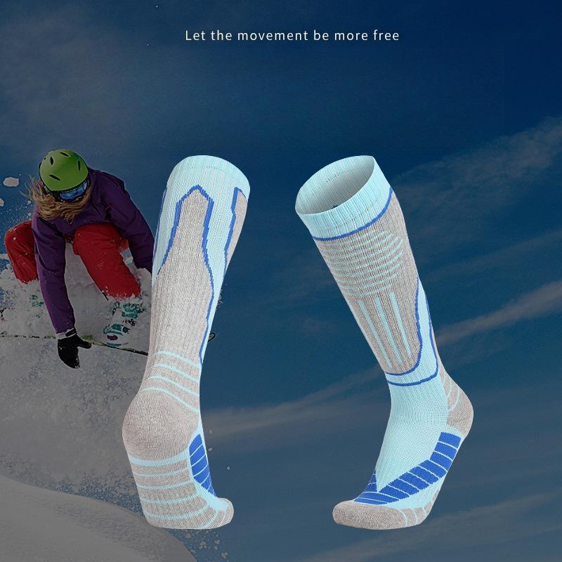 New Warm and Non-slip Professional Ladies Ski Socks Outdoor Sports Towel Bottom Thickened High-tube Sports Hiking Socks