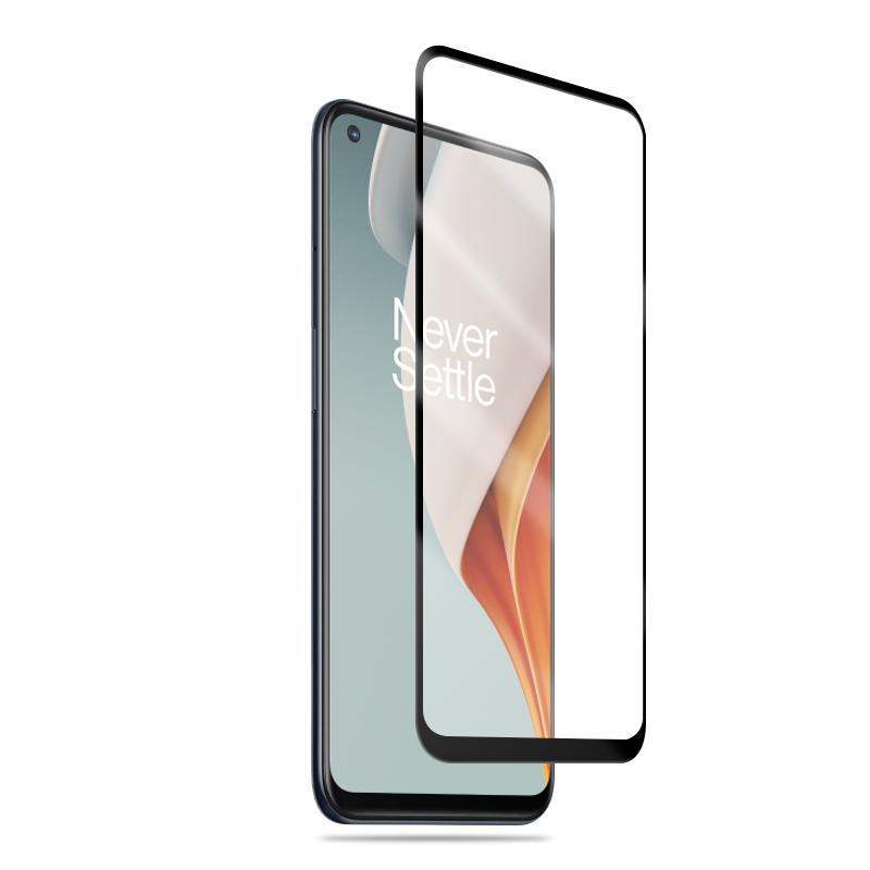 

AMORUS Silk Print Full Coverage Full Glue for OnePlus Nord N10 5G HD Tempered Glass Screen Film Black