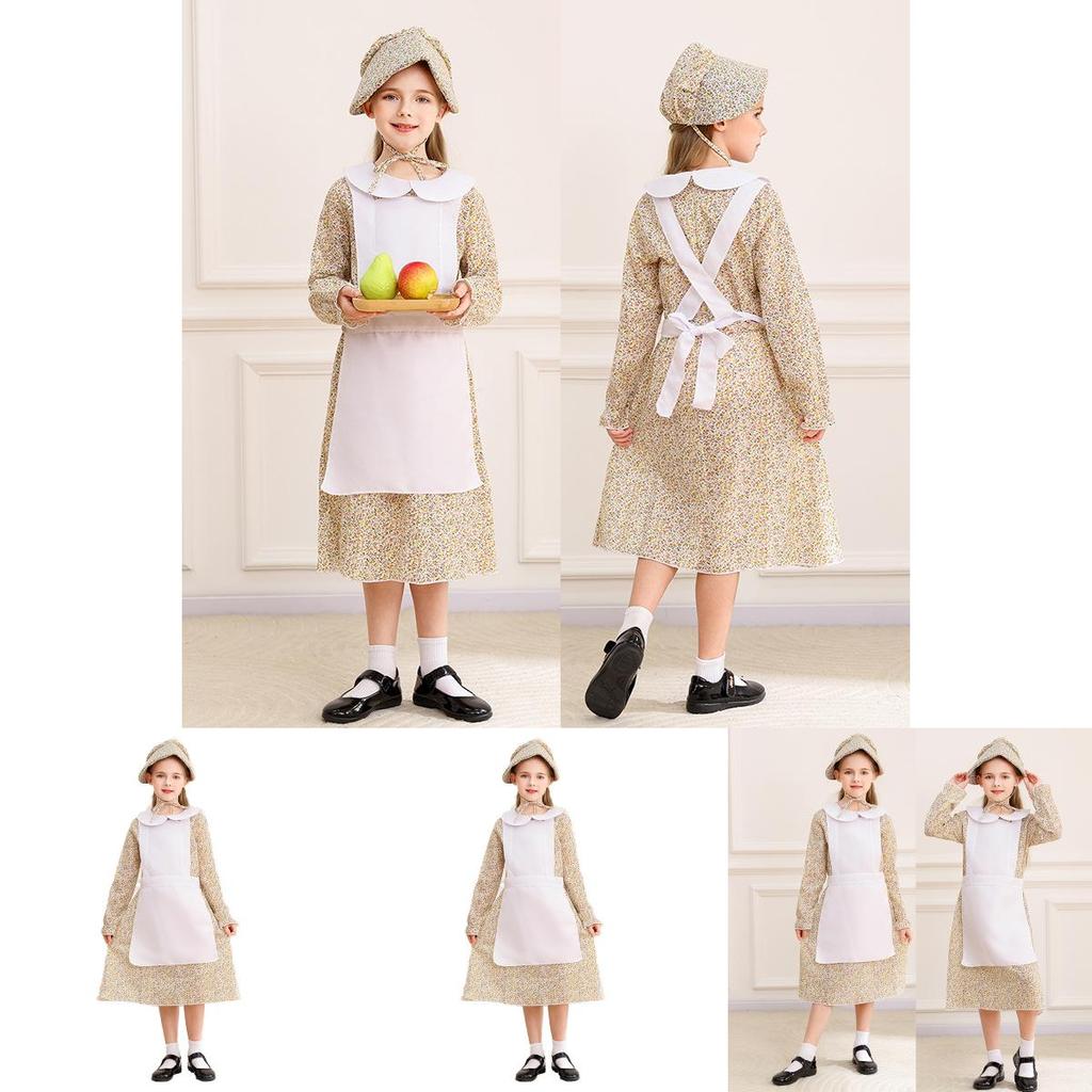 Halloween Childrens Farm Girl Costume With Cotton Blend Fabric For Stage Performances