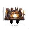 2D Flat Acrylic Two Squirrels Sign Stake Lawn Decorative Waterproof Versatile Accessories