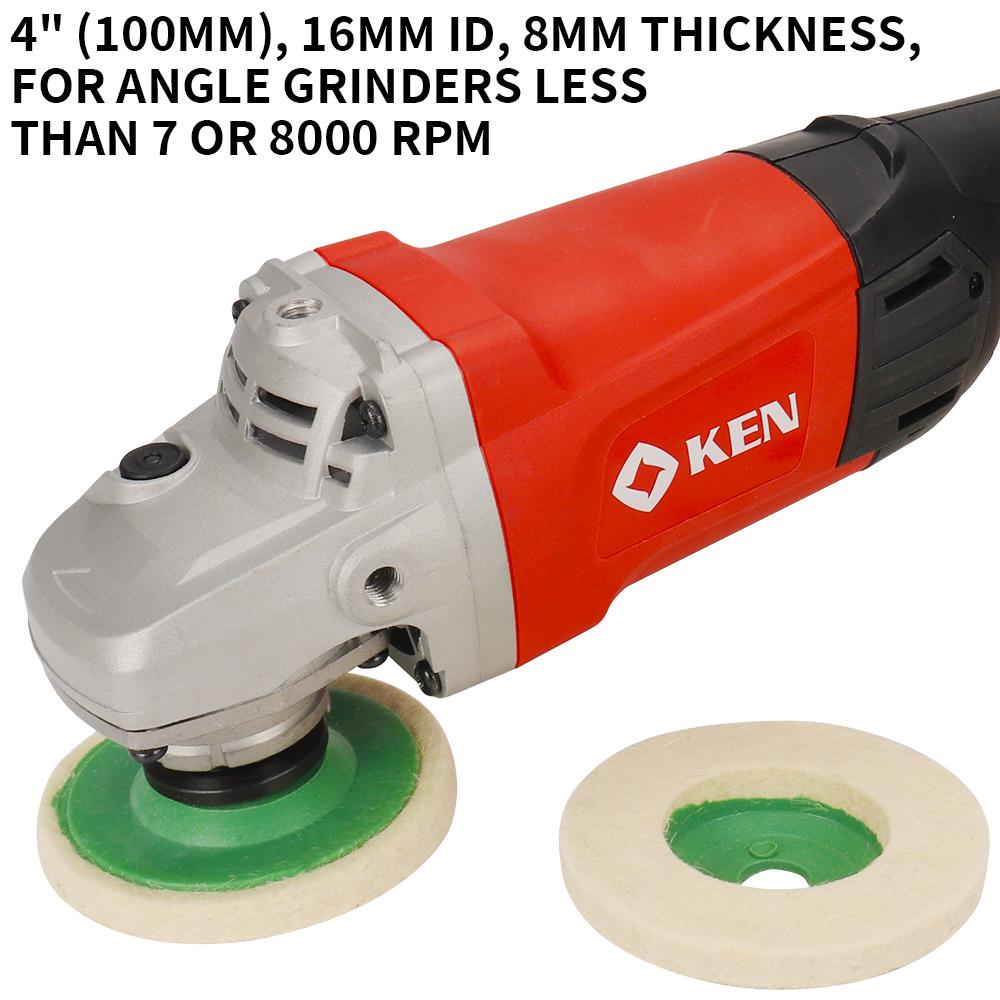 1-20pcs Polishing Wool Wheel Grinding Disc 4" Industrial Wool Felt Wheel Metal Rust Removal Grinding Disc for Angle Grinder