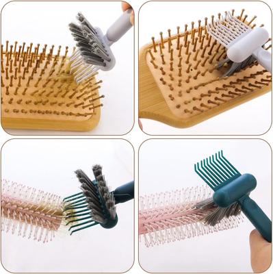 1/2 Pcs Hair Brush Cleaning Tool 2-In-1 Comb Cleaning Brush Comb Cleaner Brush Mini Remover Removing Dust Cleaning Supplies