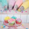 LMETJMA Russian Icing Piping Tips Set Stainless Steel Russian Nozzle Piping Tips With Silicone Pastry Bag JT33