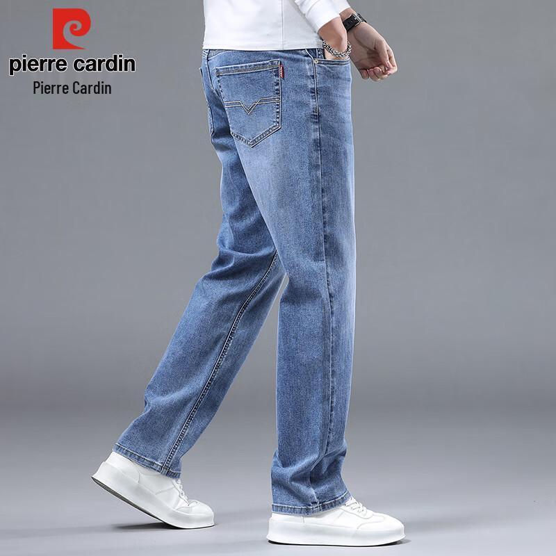 Pierre Cardin Herren Locker Geschnittene Gerade Bein Business Casual Jeans