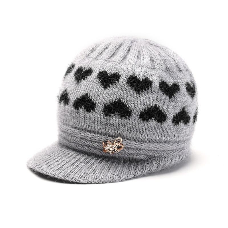 

Зимняя новая бархатная теплая шляпа для жены, универсальная старая шляпа, женская холодостойкая вязаная шерстяная шапка elastic [velvet]