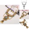 Ethnic Style Simulation Gemstone Decoration Women Necklace And Earring Set For Women