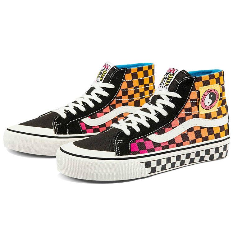 Vans T&C Surf Designs X Sk8-Hi 138 Decon Checkerboard Unisex Sneakers Multi-Color Marshmallow VN0A3MV1A5G