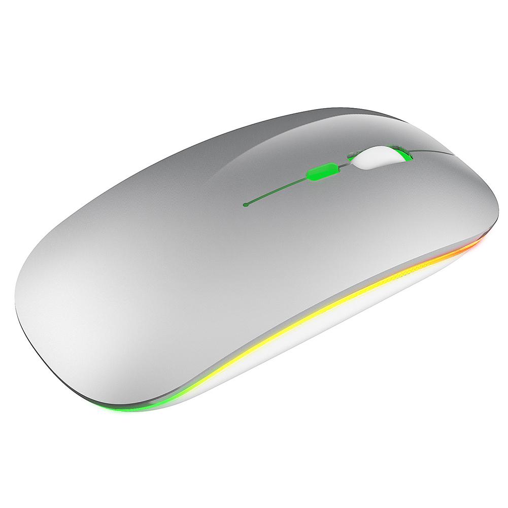 Wireless Mouse 2.4G Rechargeable USB Wireless Gaming Mouse with LED Colorful Light