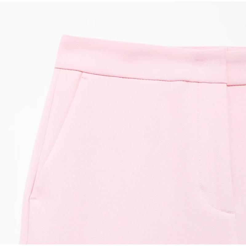 Elegant Solid Vest Pants Women Outfit Sexy Tube Single Breasted Pocket Tank Top Loose Zippers Trousers Summer Lady Outfit