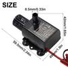 Black Cable Length150cm Brushless Pump Filter Submersible Water Pump 5W PC + ABS