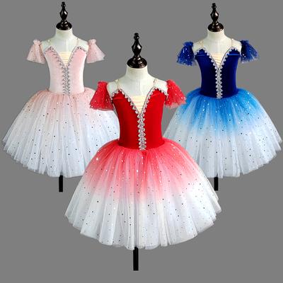 Ballettröckchen für Kinder Mädchen Tanzrock Pailletten Enger Ballettröckchen Ballett-Performer Kollektiv-Auftrittskleidung