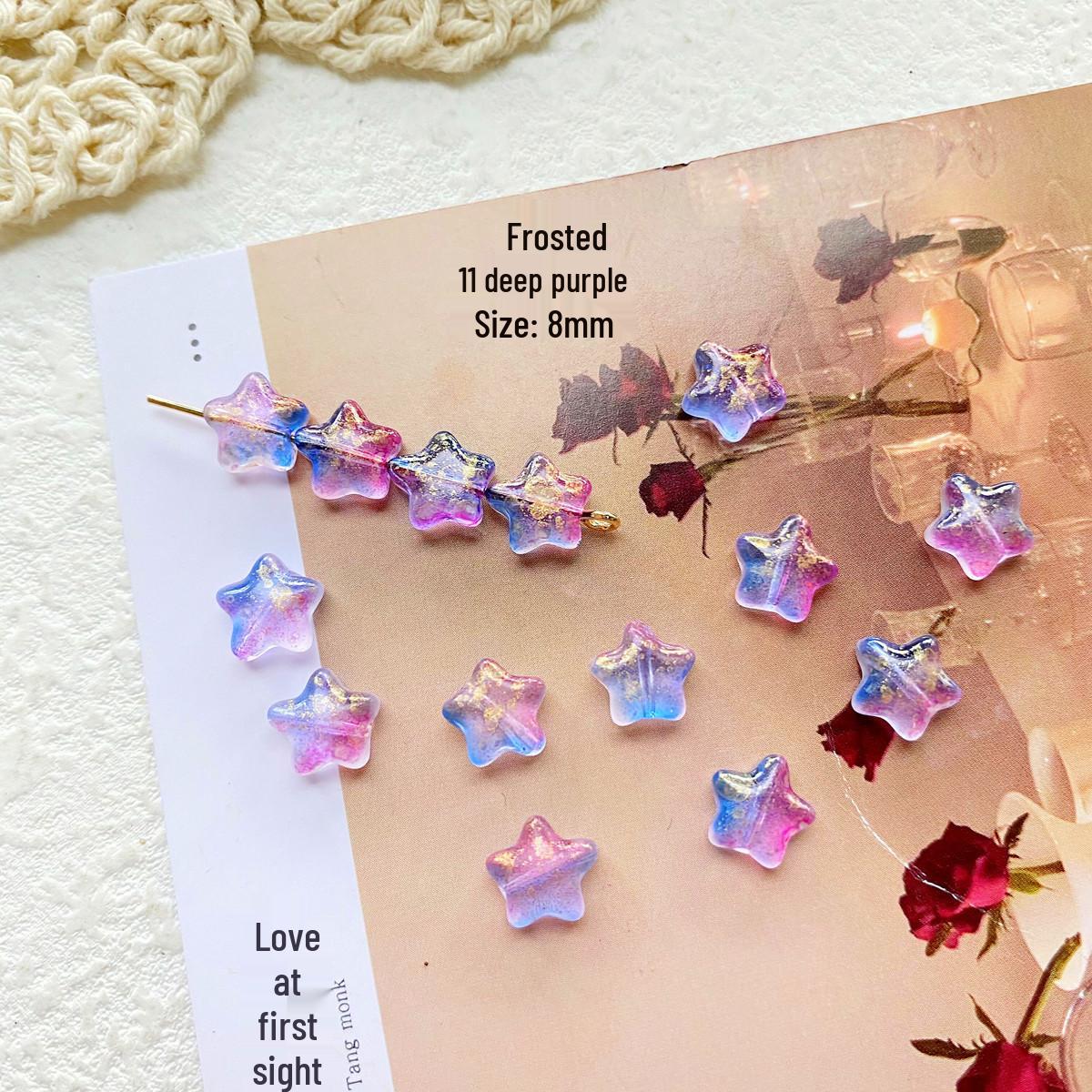 

Чешские стеклянные бусины в форме пятиконечной звезды, 10 шт. - Аксессуары для серег и ожерелий для DIY