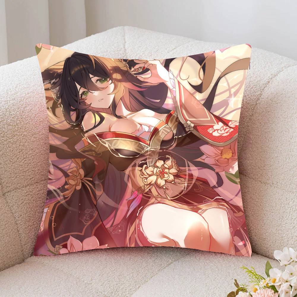Animated Fugue From Honkai Star Rail Pillow Case Fashion Square Pillowcase Bedroom Sofa Room Ins Decoration Leisure